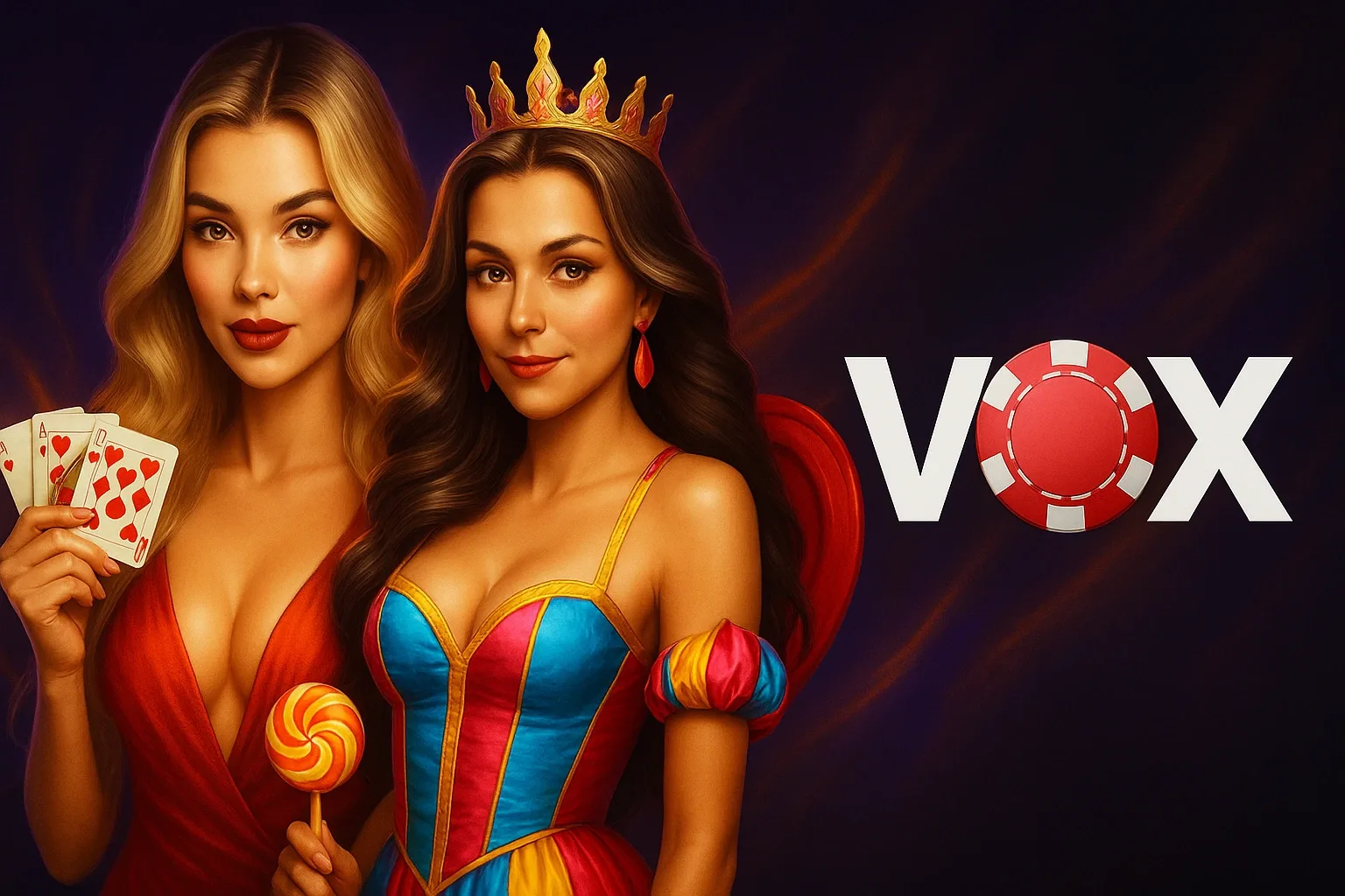 Konto loomise ja sisselogimise vorm portaalis Vox casino